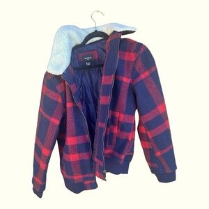 Red and black plaid Forever 21 coat